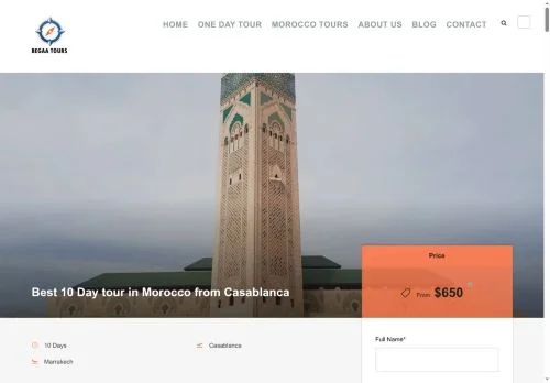 Screenshot of Best 10 Day tour in Morocco from Casablanca - Begaa Morocco Tours