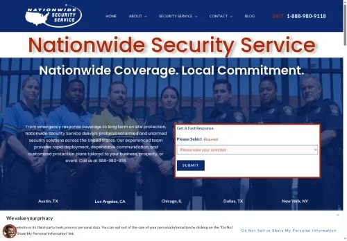 Screenshot of Nationwide Security Services | Event, Fire Watch & Construction Site Security