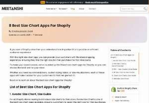 How to add a size chart in shopify ? - Effectively add and customize a size chart on your Shopify store, enhancing the shopping experience for your customers and reducing returns.