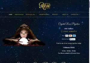 Screenshot of Crystal Rose Psychics: Best Psychic Phone Readings Online