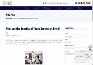 Screenshot of Benefits of Touch Screens at Events