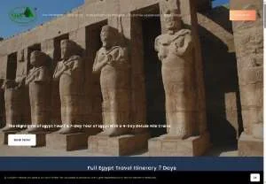 Screenshot of 7-Day Egypt Travel Itinerary with Nile Cruise