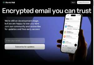 Atomic Mail - Encrypted Email Provider - Atomic Mail is a secure and user-centric email hosting provider, dedicated to offering privacy-first email services. With features such as alias creation, robust security measures, and seamless account recovery, Atomic Mail ensures your email experience is both private and hassle-free.