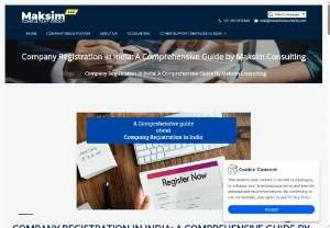 Screenshot of Company Registration in India Simplified by Maksim Consulting