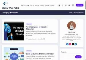 Screenshot of Education Resources