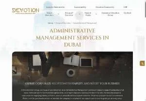 Screenshot of Administrative and Management Services
