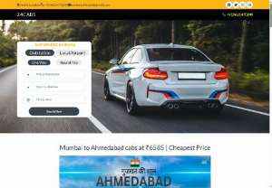 Mumbai to Ahmedabad Taxi Service with 24Cabs