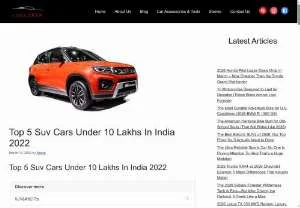 Screenshot of Top 5 Affordable SUVs in India