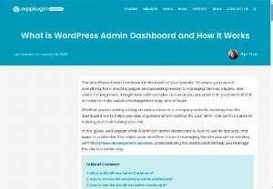 Screenshot of WordPress Admin Dashboard Guide