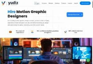 Screenshot of Motion Graphic Designers for Hire | Yudiz Solutions