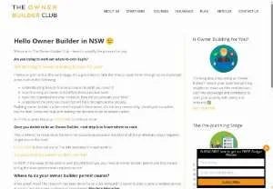 Screenshot of Owner Builder NSW: Construct Your Dream Home with Expert Support