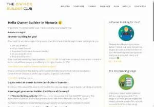 Screenshot of Victoria's Ultimate Owner Builder Guide | The Owner Builder Club