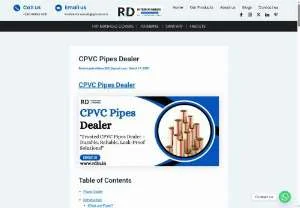 Screenshot of CPVC Pipes Dealer: Plumbing Essentials