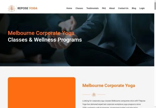 Screenshot of Melbourne Corporate Yoga