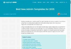 Screenshot of Best Modern Admin Templates to Try in 2025