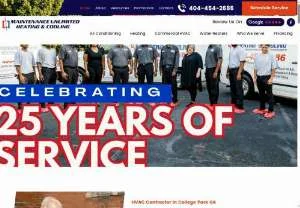 Screenshot of Maintenance Unlimited Heating & Cooling