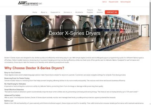 Screenshot of Dexter X-Series Dryers For Your Business