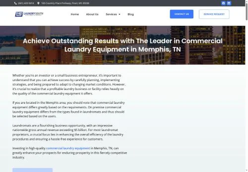 Screenshot of Top Commercial Laundry Equipment In Memphis, TN
