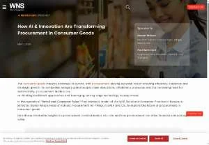 Screenshot of AI in Consumer Goods Procurement