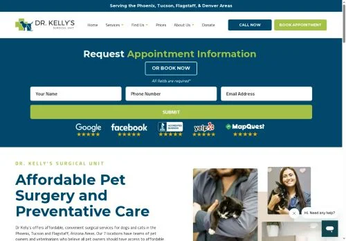 Screenshot of Low Cost Vet Phoenix | Spay & Neuter Clinics Phoenix