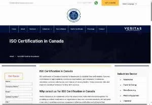 Screenshot of ISO Certification Services in Canada