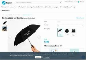 Screenshot of Custom Umbrellas with Logo Printing