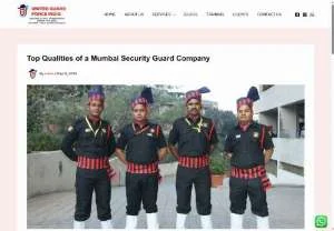 Screenshot of United Guard Force India: Security Services in Mumbai