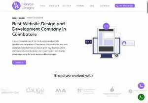 Screenshot of Web Development Company in Coimbatore | Harvee Designs
