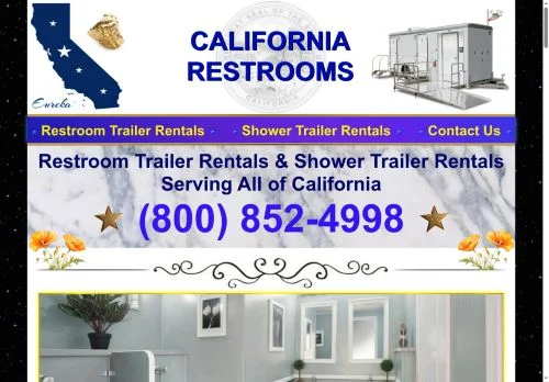 Screenshot of California Restrooms® Bathroom Trailer Rentals * Showers * Porta Potty