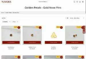 Screenshot of Golden Petals Gold Nose Pins