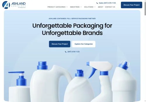 Screenshot of Custom & Wholesale Packaging Distributor | Ashland Container Corp.