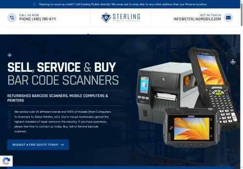 Screenshot of Buy Barcode Scanners Online | Inventory & POS Solutions – Sterling Mobile