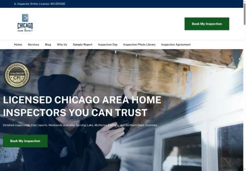 Screenshot of Trusted Home Inspectors in Chicago | Licensed & Insured