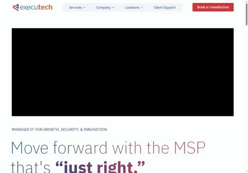 Screenshot of Managed IT Services & IT Support | Executech