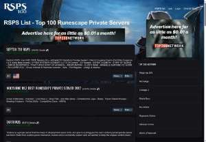 RSPS List - Provides a list of RuneScape private servers and user reviews, organized by popularity.