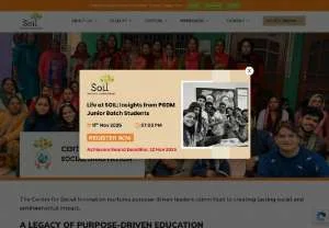 Screenshot of Centre for Social Innovation at SOIL Institute of Management