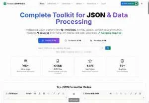 Screenshot of Format JSON Online