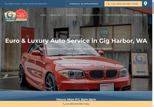 Screenshot of European Auto Repair in Gig Harbor, WA | Audi, BMW, Mercedes