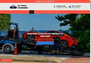 Max Towing and Roadside Assistance - Max Towing and Roadside offers comprehensive towing and roadside assistance services in Statesville, NC. Services include towing, jump-starts, lockout service, flat tire repair, fuel delivery, and junk car removal.