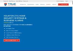 True Protection Security and Automation - The True Protection Houston page positions the company as a trusted, locally rooted provider of home and commercial security systems in the Houston area. It highlights key value points such as 4.9-star customer reviews, no hidden fees, same-day installation, customizable alarm and camera packages, smart-home integration, and 24/7 monitoring. The page emphasizes Houston-specific service...