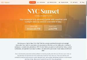 NYC Sunset: Weather and Sunlight Information