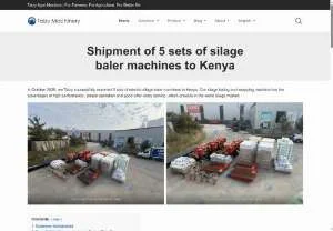 Screenshot of Shipment of 5 Silage Baler Machines to Kenya