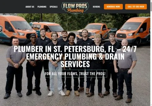 Screenshot of Plumbers St. Petersburg FL | 24/7 Emergency Plumbing Services – Flow Pros Plumbing