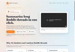 Screenshot of Reddit Post Summarizer