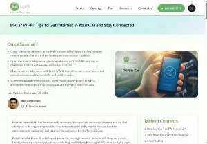 Screenshot of How to Access In-Car WiFi