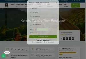 Screenshot of Kerala Family Tour Packages