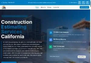 Screenshot of Construction Estimating Services in California