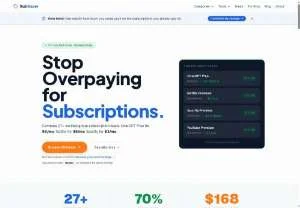 Screenshot of SubSaver Subscription Management