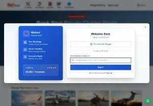 Screenshot of Nixtour Private Jet and Air Charter Services