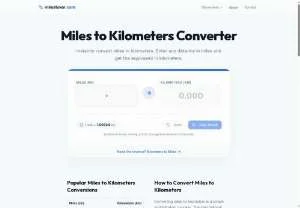 Screenshot of Miles to KM